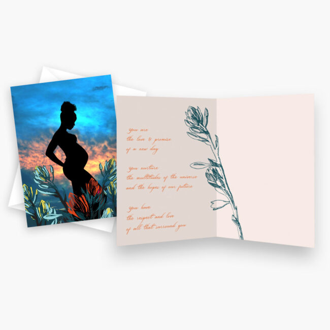 Expectant Mother – greeting card celebrating pregnancy