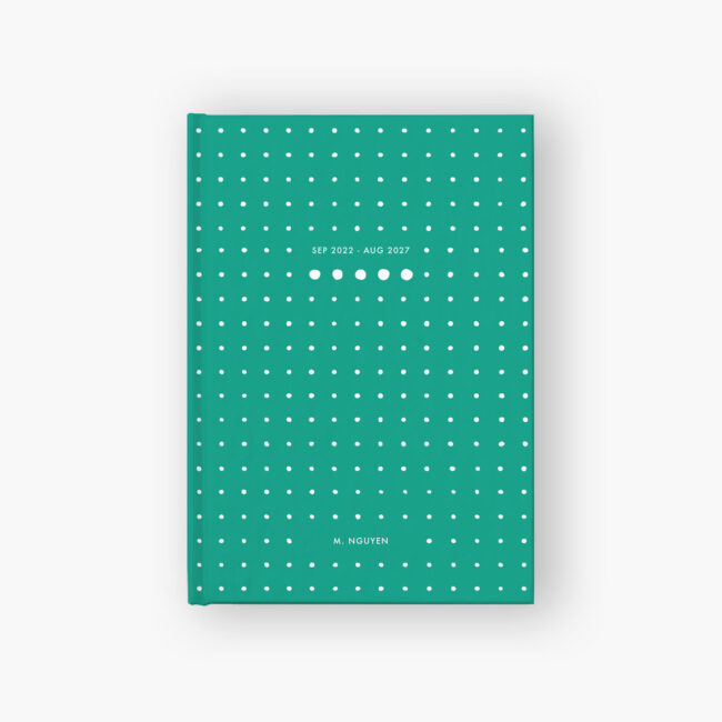 5-Year Monthly Planner / 60-Month Calendar (Aqua) – start any month