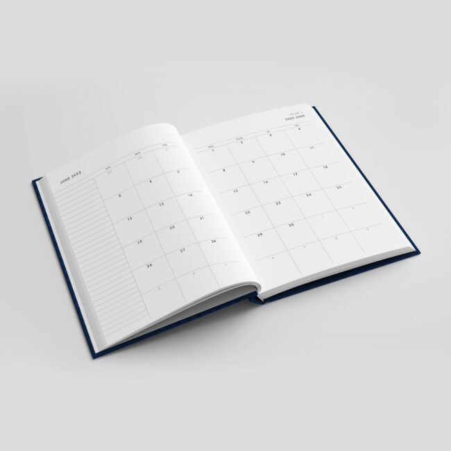 5-Year Monthly Planner / 60-Month Calendar (Aqua) – start any month