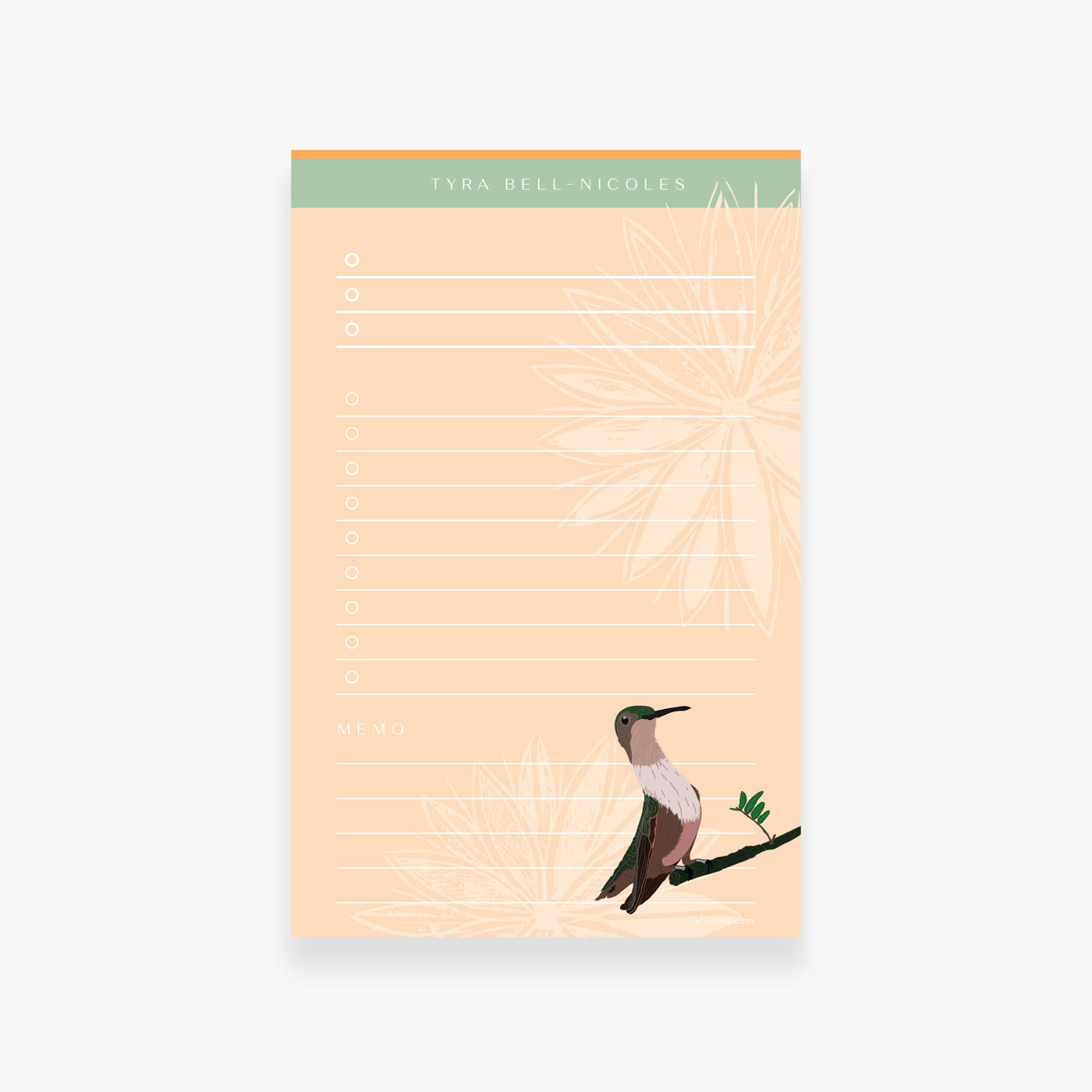 Hummingbird – personalized task-list notepad