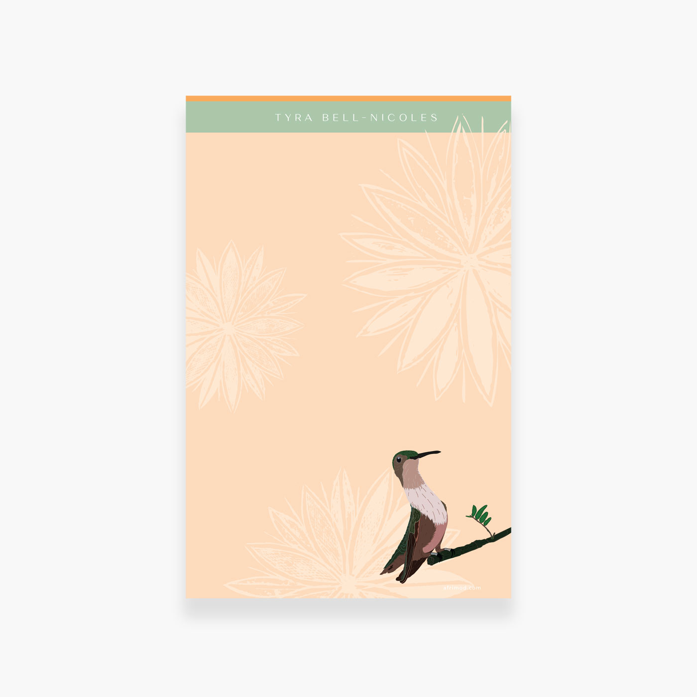 Hummingbird – personalized blank notepad