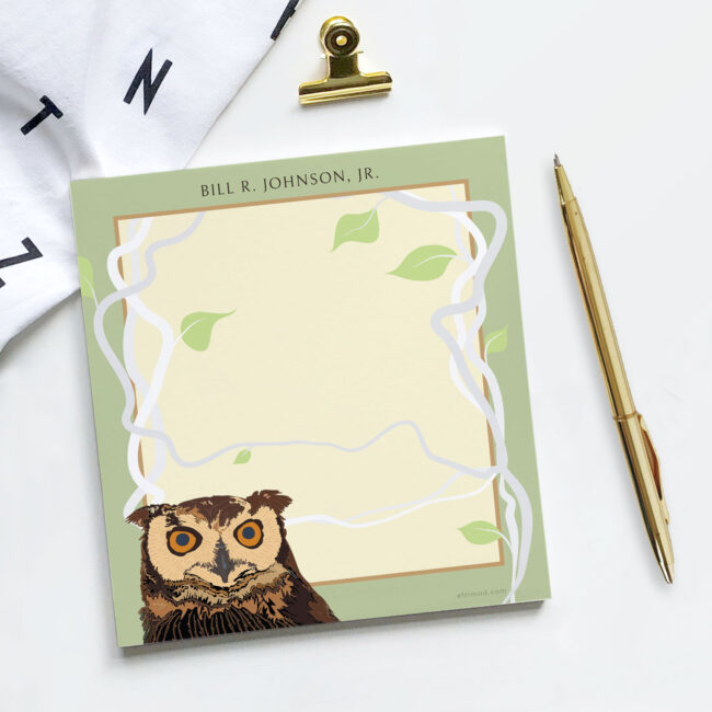 Wise Owl – personalized notepad