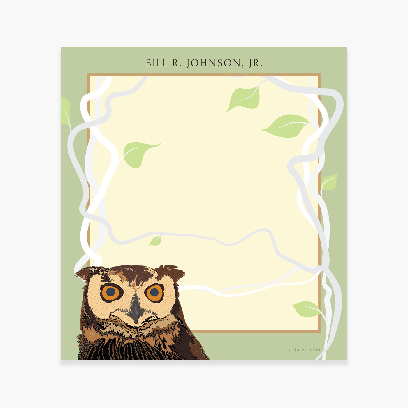 Wise Owl – personalized notepad