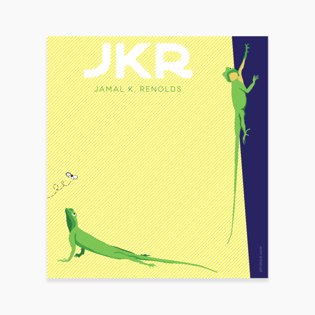 Whimsical Lizard Notepad – personalized (name & initials)