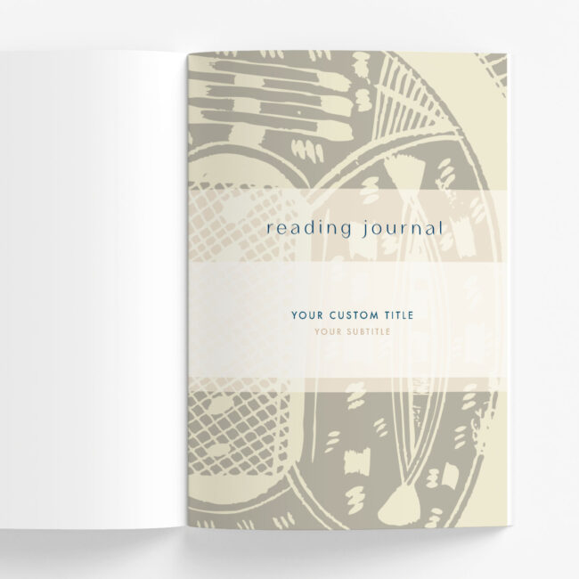 Personalizable Reading Journal (double-page log) – earth-tones