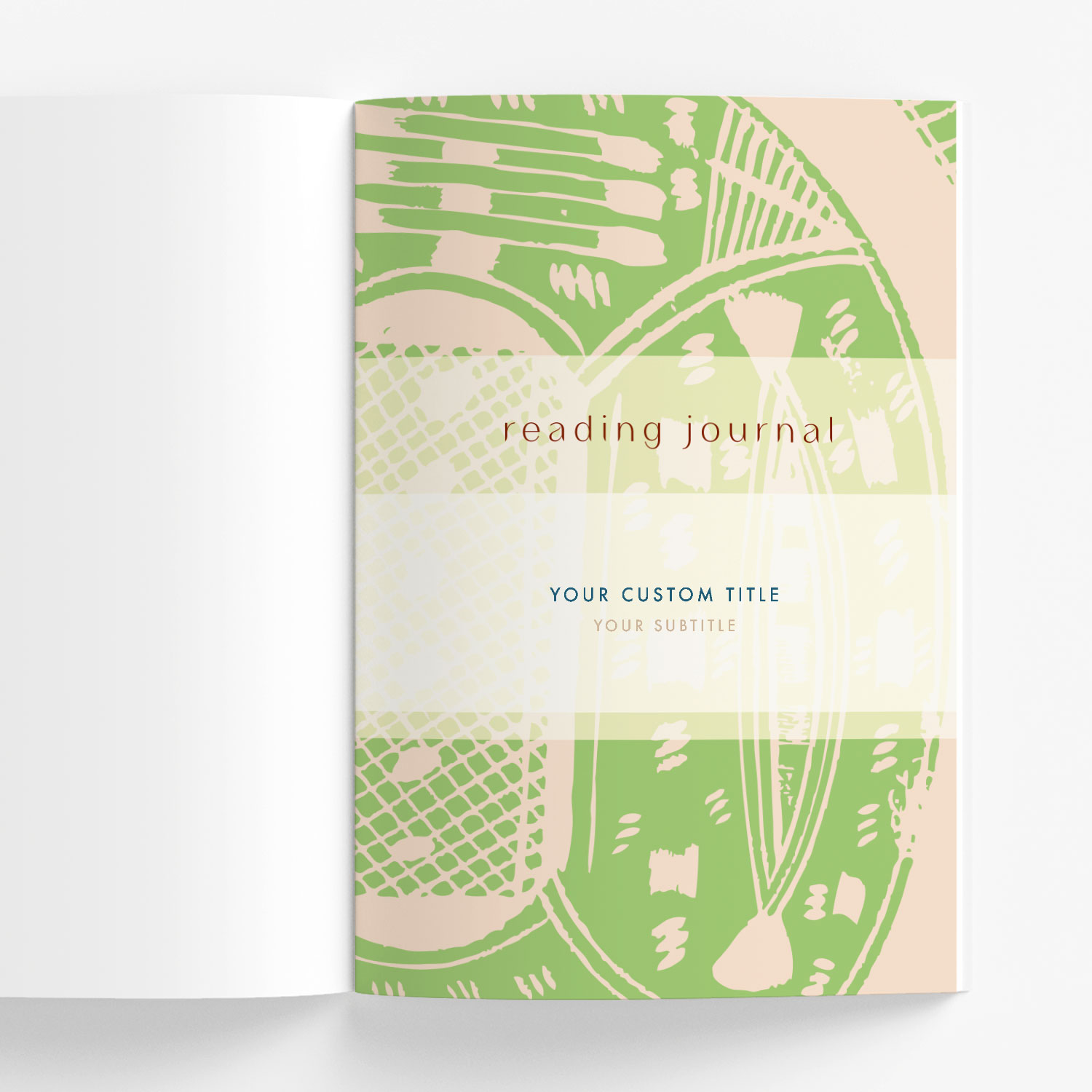 Personalizable Reading Journal (double-page log) – spring