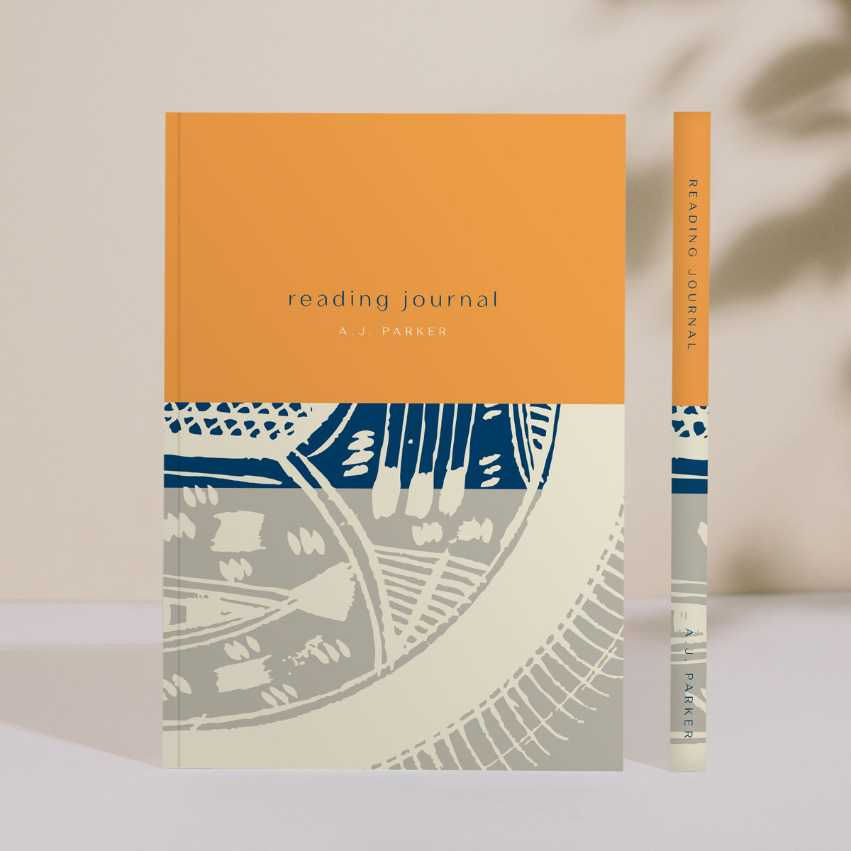 Personalizable Reading Journal (double-page log) – earth-tones