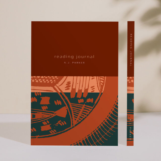 Personalizable Reading Journal – organic print (autumn)