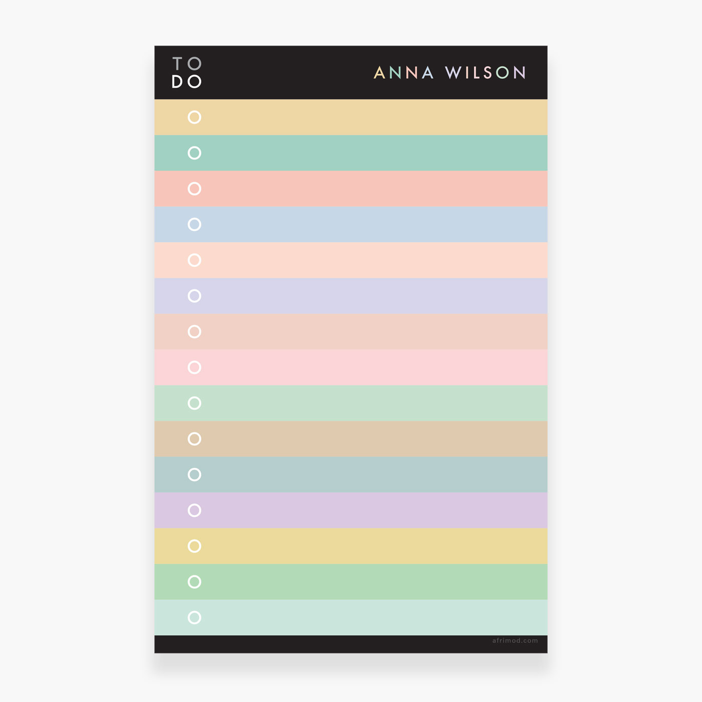 Personalized Color-Block To Do Notepad