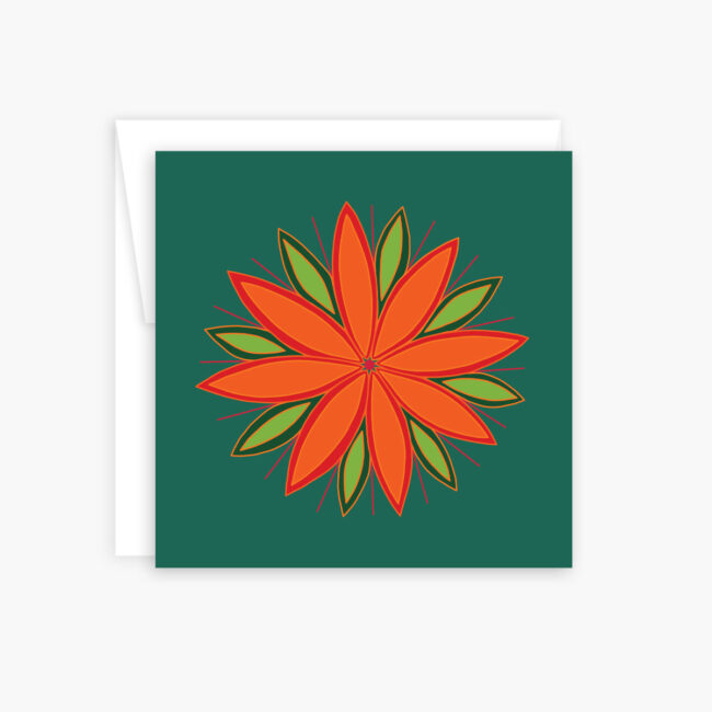 Hibiscus In Bloom – blank abstract note card