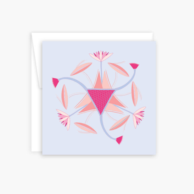 Feminine Abstract in Soft Floral – blank note card