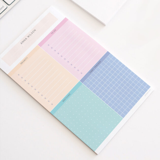 Mix and Match Four-Quadrant Matrix Notepad (candy colors)