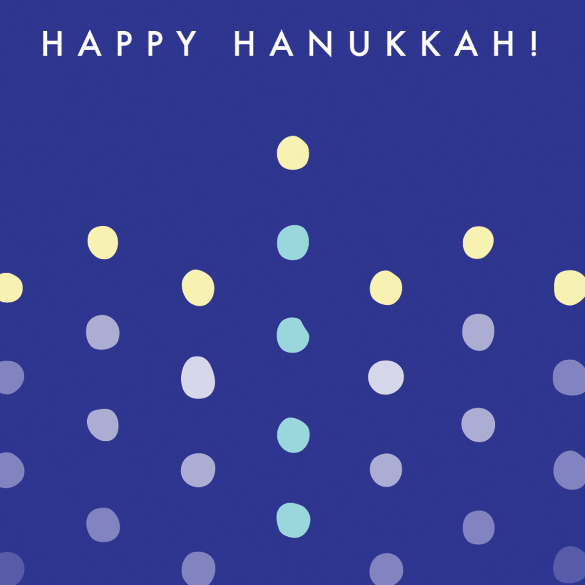Minimalist Hanukkah Menorah Card – hand-drawn dots