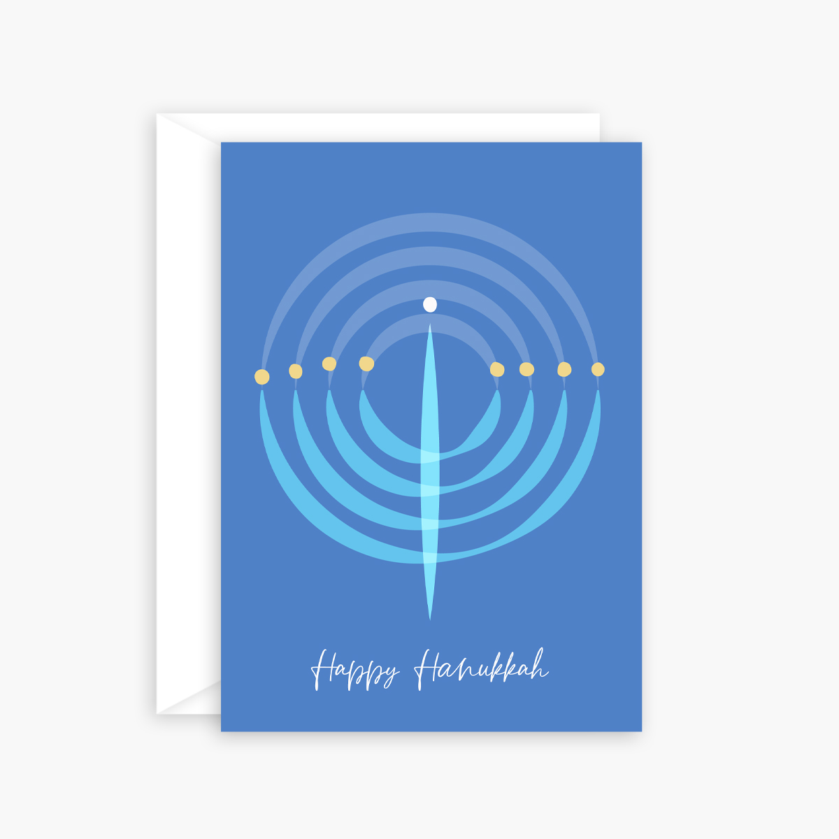 Abstract Menorah – modern Hanukkah card