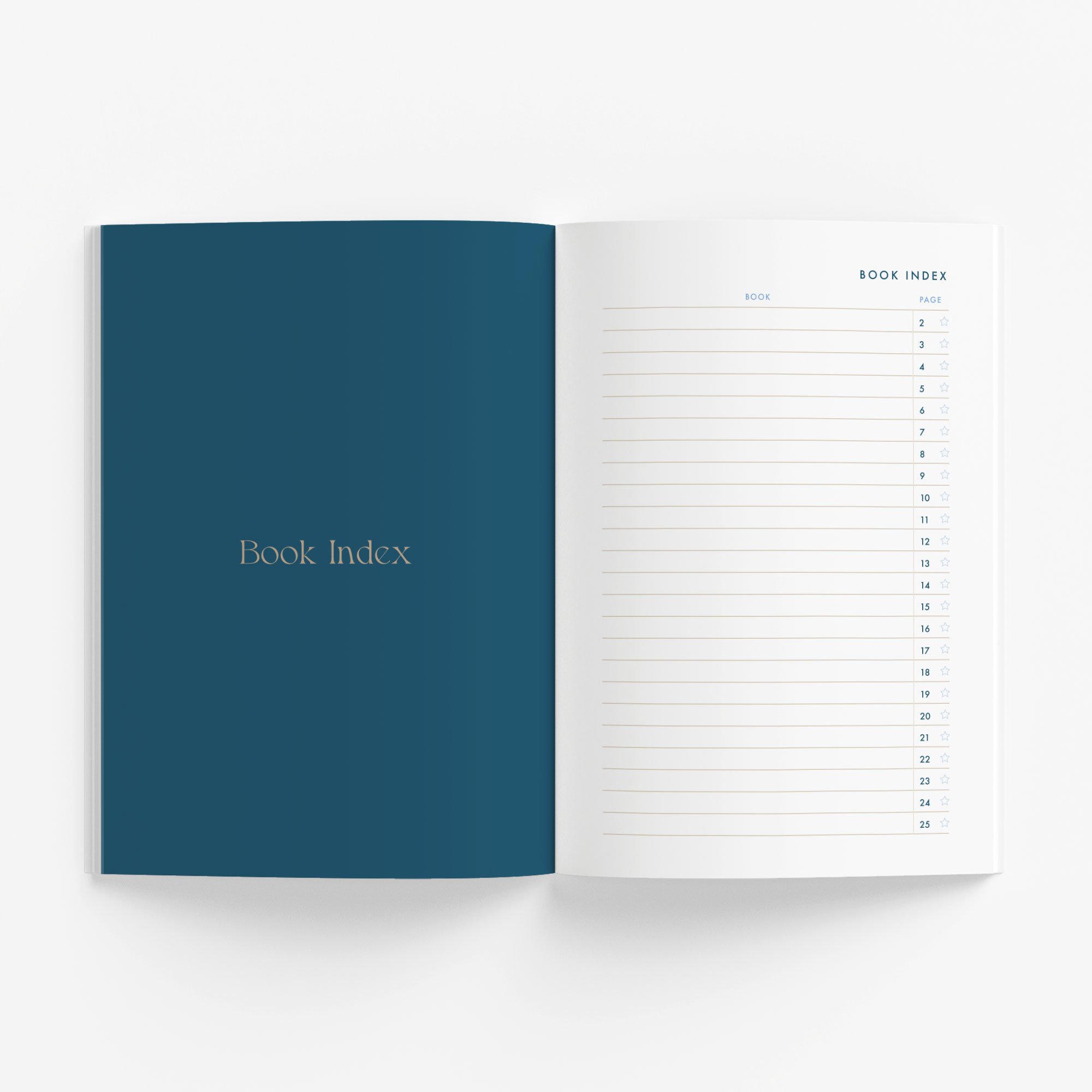 Personalizable Reading Journal (single page log) – earth-tones