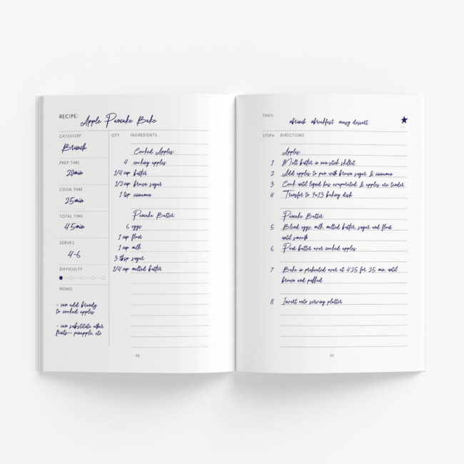 Recipe Journal – wine