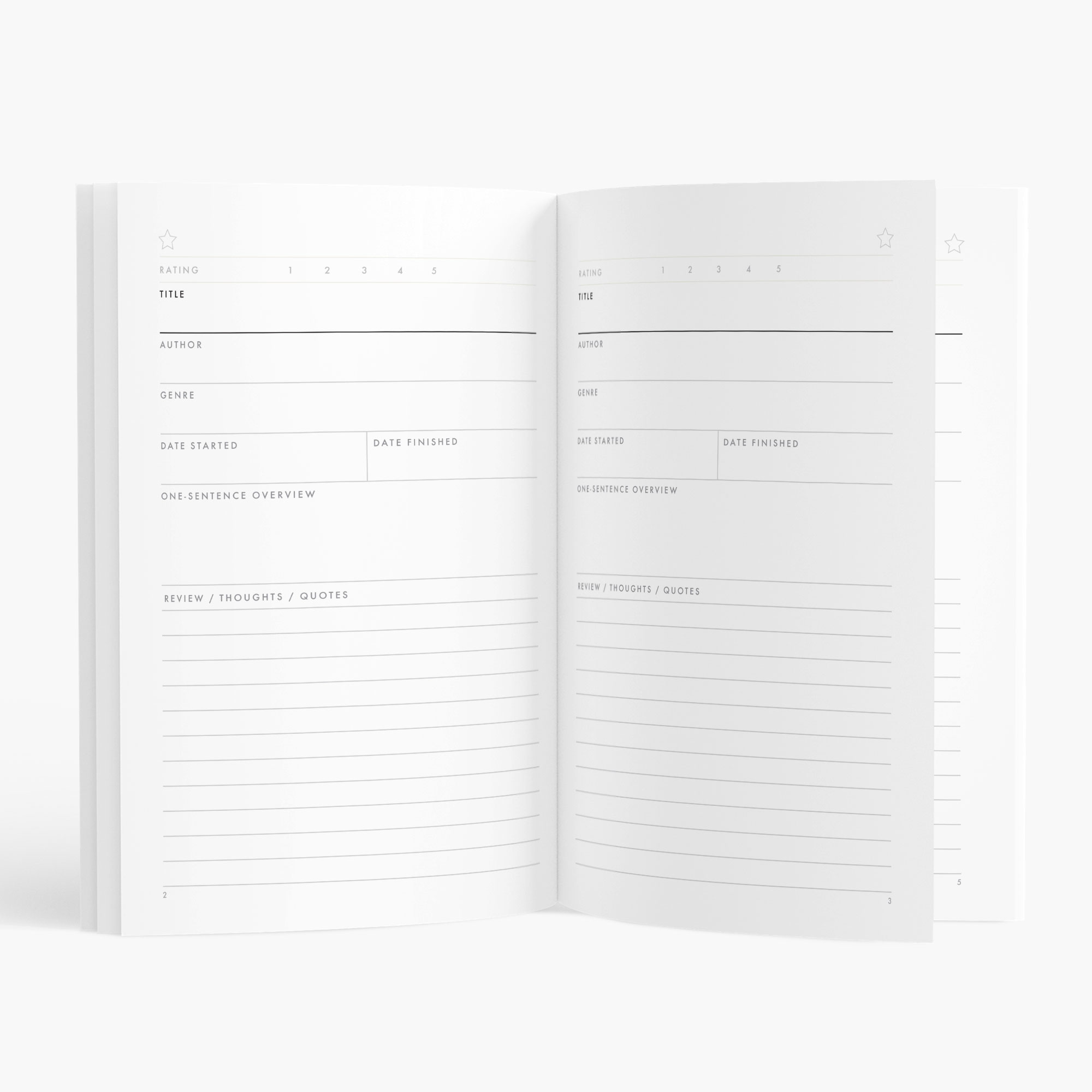 Customizable Quotation Reading Journal – blue water