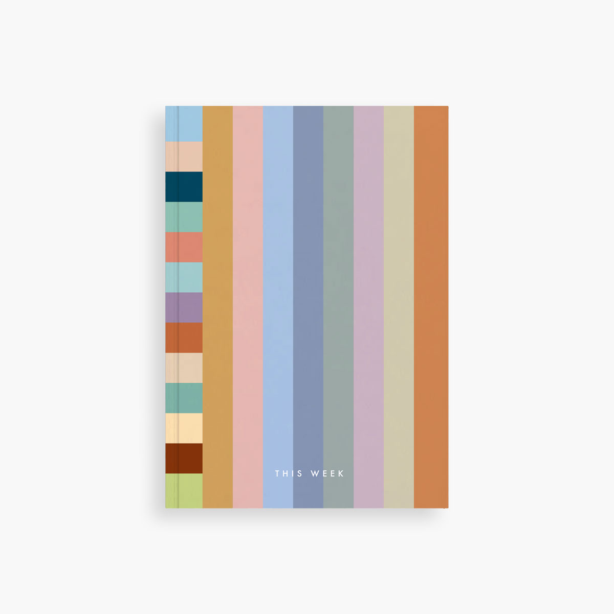 Undated Weekly Planner – earth-tone stripes