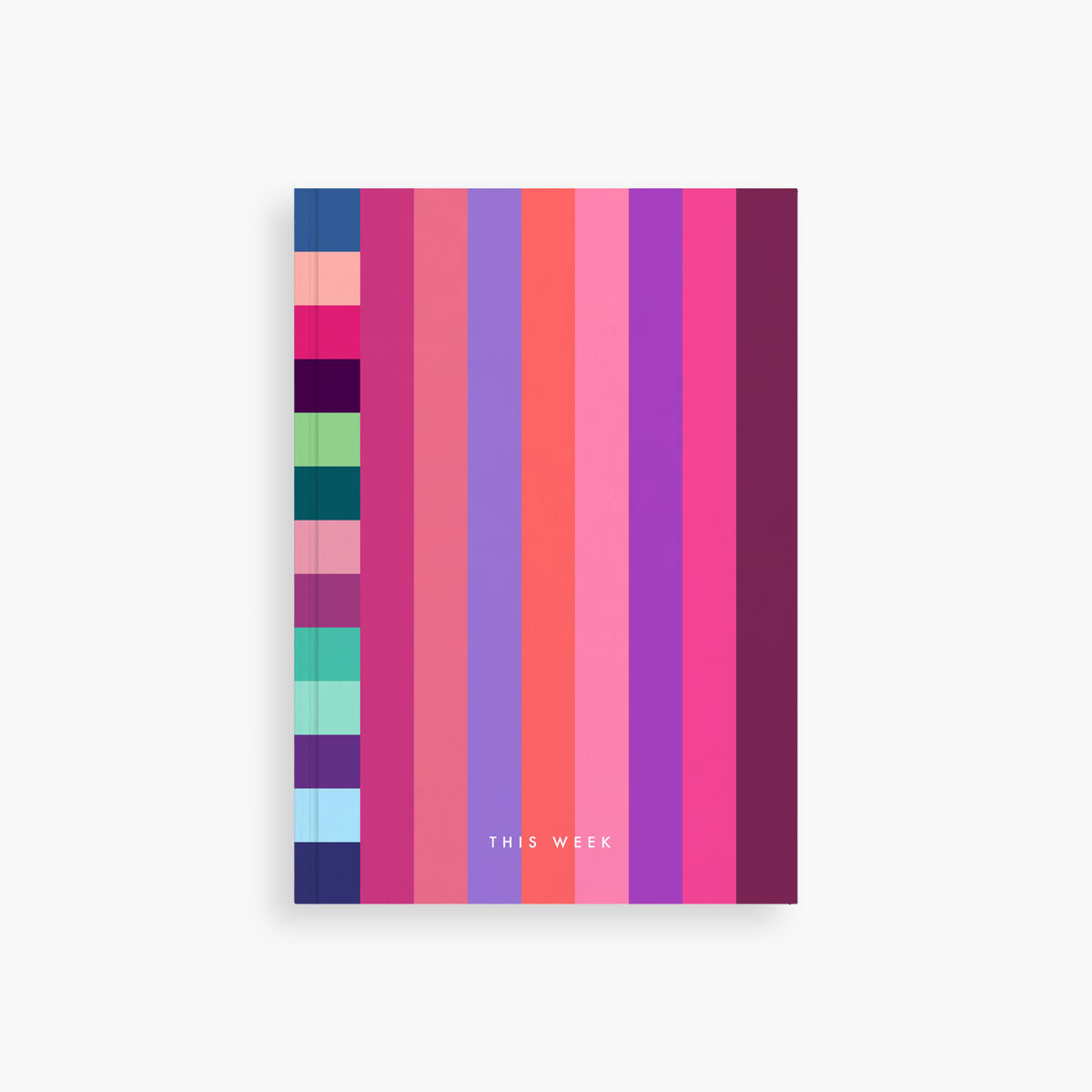 Undated Weekly Planner – pink stripes