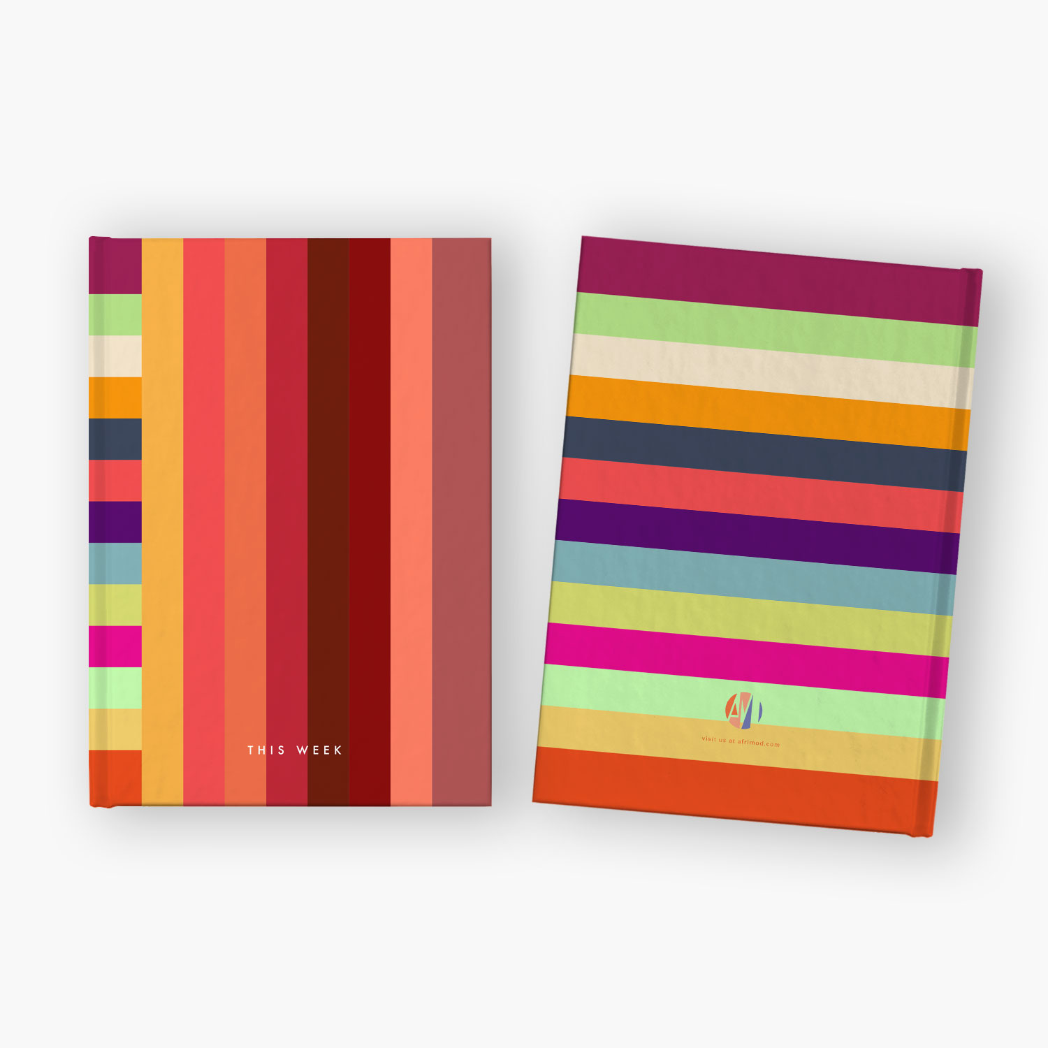 Undated Weekly Planner – red stripes