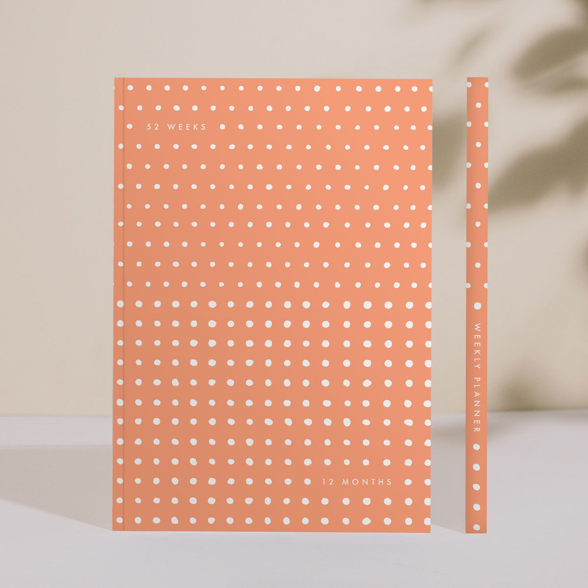 Undated Weekly Planner – coral + white