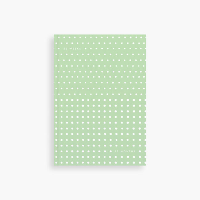 Undated Weekly Planner – green + white