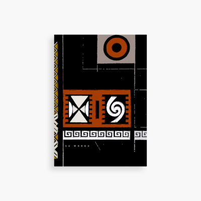 Undated Weekly Planner - African abstract art (black)