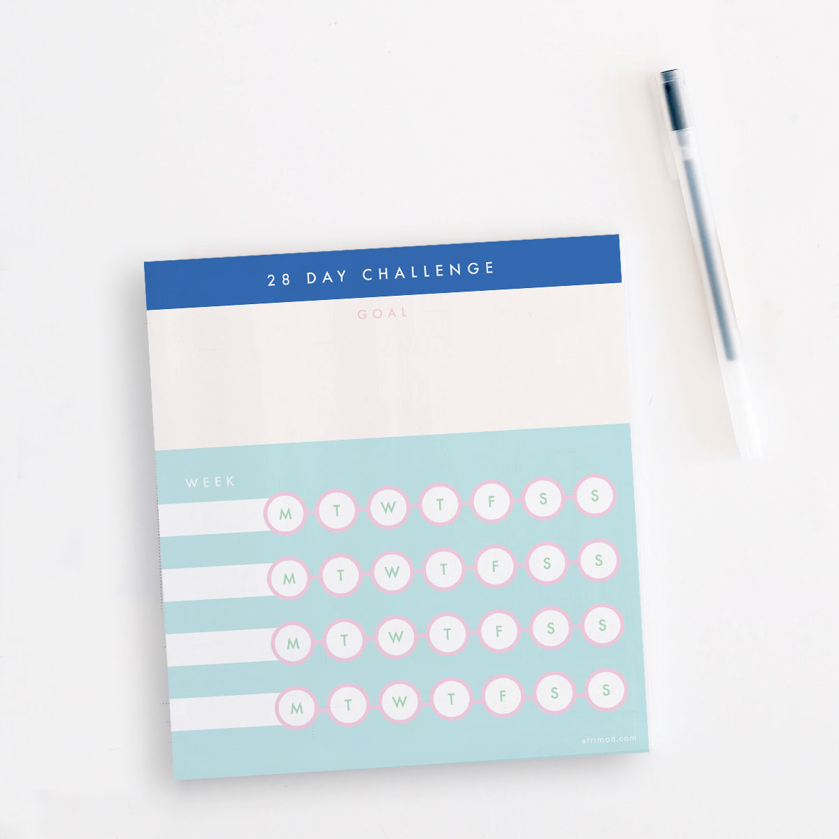 Habit Tracker Notepad (28 Day Challenge) – Candy