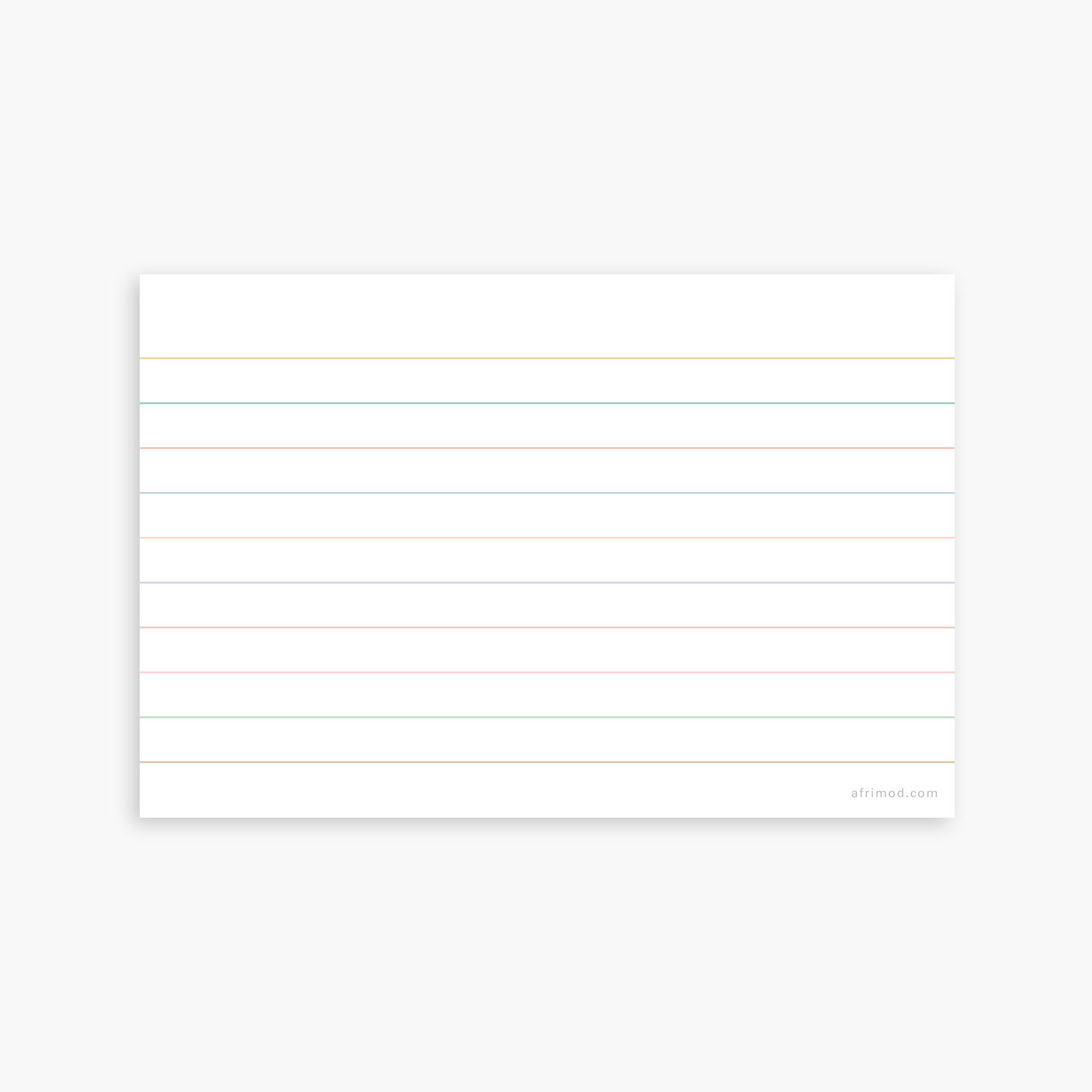 Rainbow Lines – personalized flat note card set