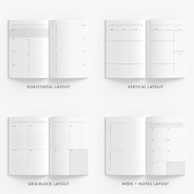 Essential Weekly Planner – undated (yellow)