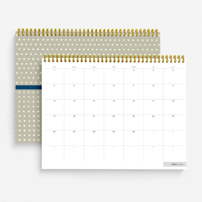 Large Hardcover Top-Bound 2-Year Calendar Book (neutral)