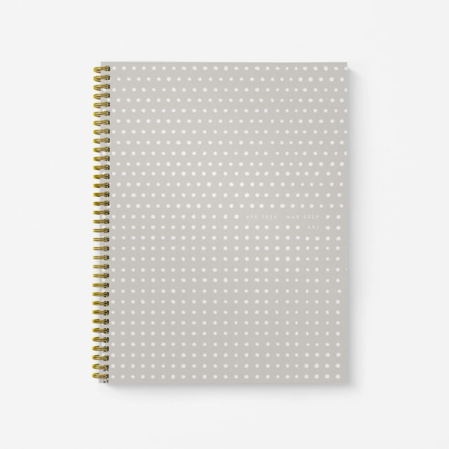 Hardcover Wire-Bound Minimalist 36-Month Planner (grey) – start any month
